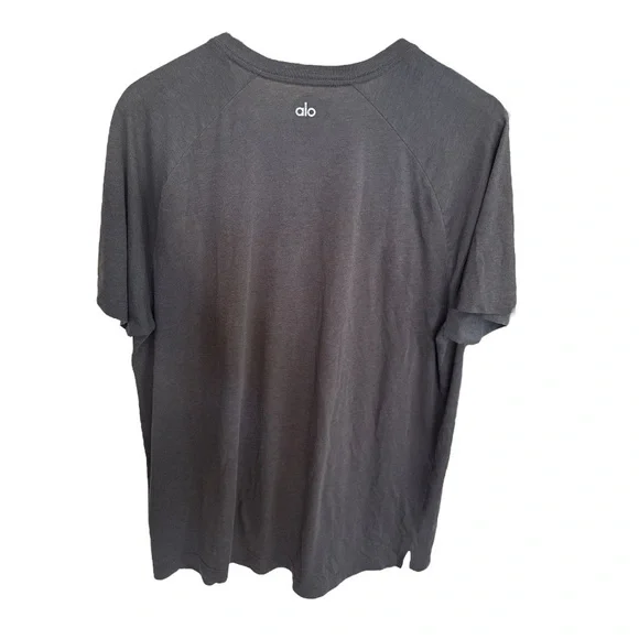 ALO Triumph V-Neck Raglan T-Shirt Gray XXL Unisex - Picture 2 of 6